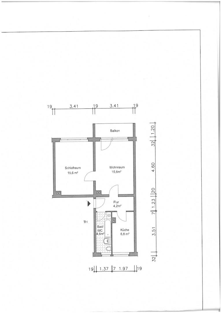 Grundriss bemaßt
