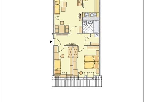 Grundriss mit Möblierung
