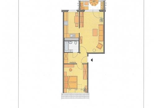 Grundriss mit Möblierung