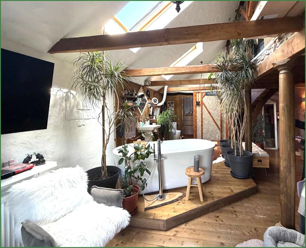 Offenes Bad im Schlafzimmer
