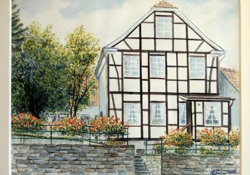 Hausansicht künstlerisch