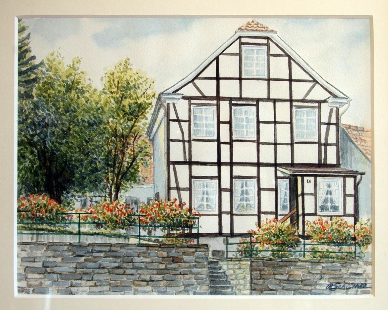 Hausansicht künstlerisch