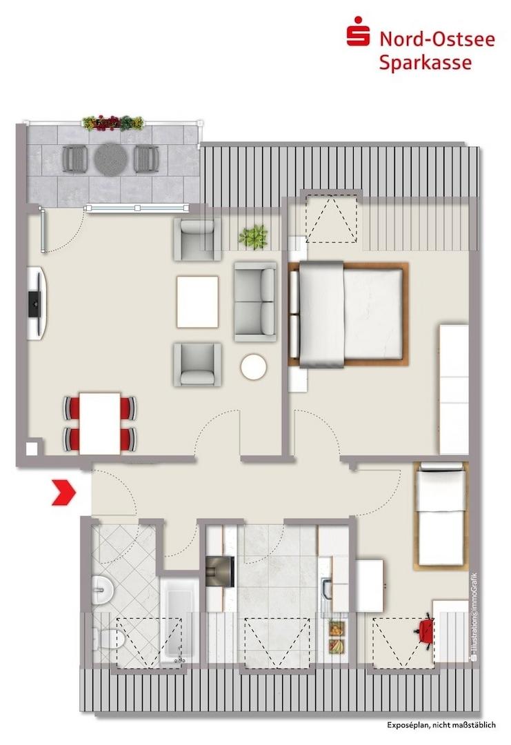 Grundriss möbliert