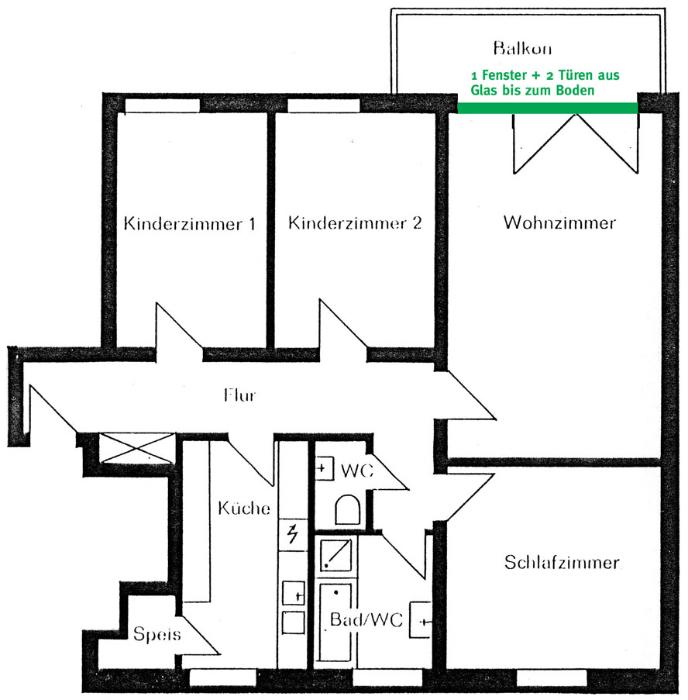 Grundriss Eserwallstr 8 mit Terrassentür