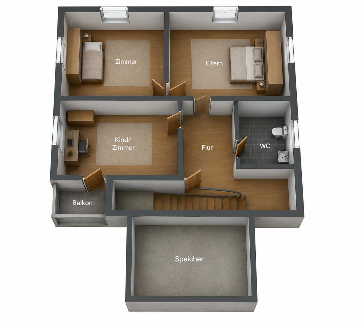 3D Grundriss OG