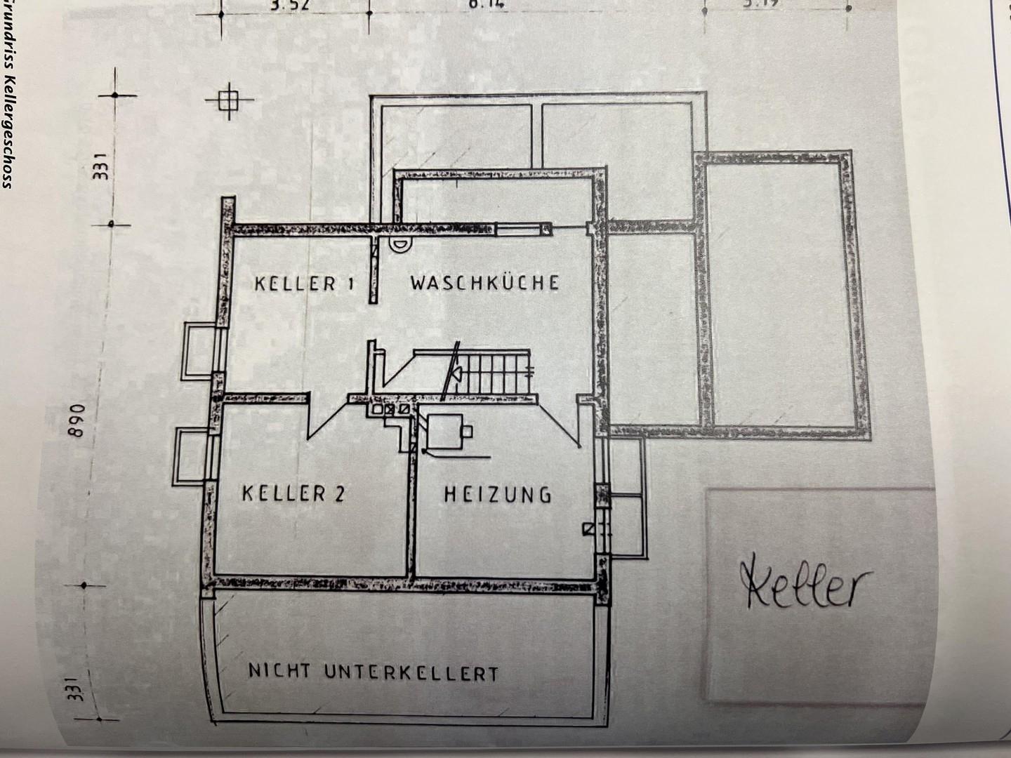 Grundriss Keller