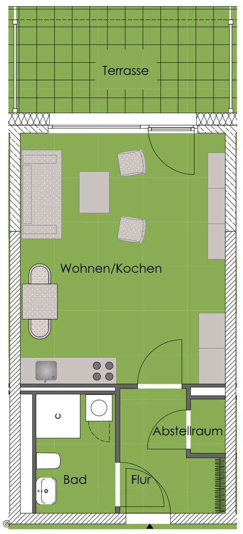 Grundriss der Wohnung