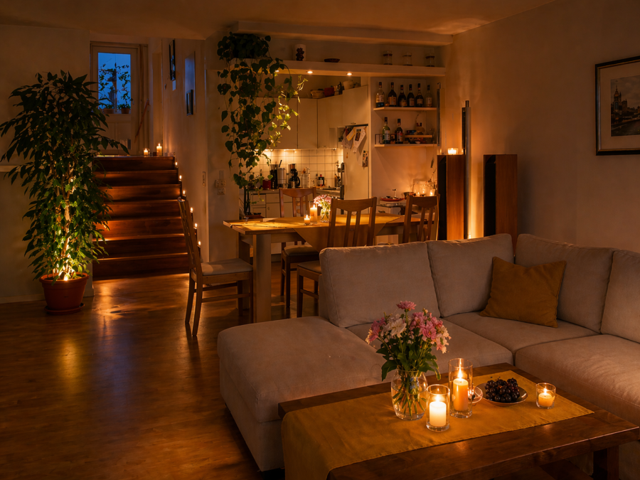 Wohnraum Abend