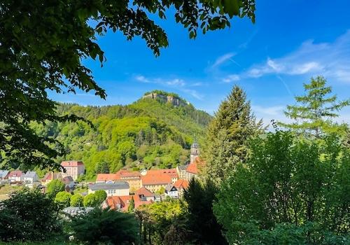 Blick auf Stadt und Festung Königstein