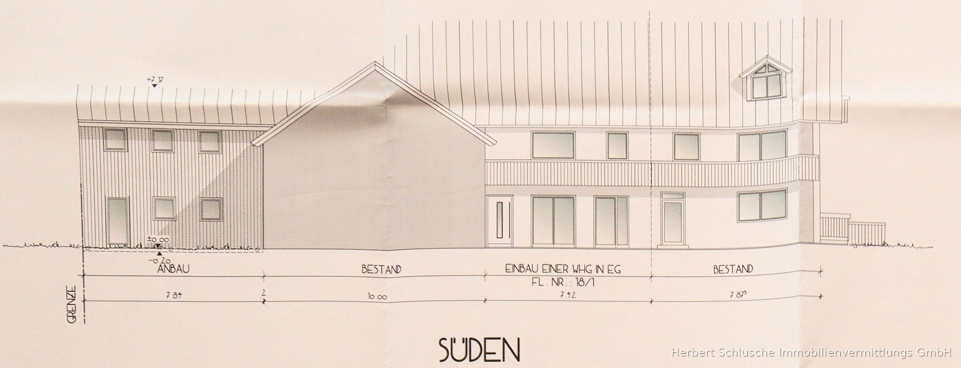 Plan: Südansicht