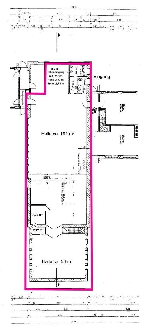 Teil der Halle