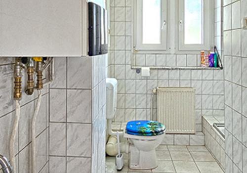 Badezimmer mit Dusche und WC