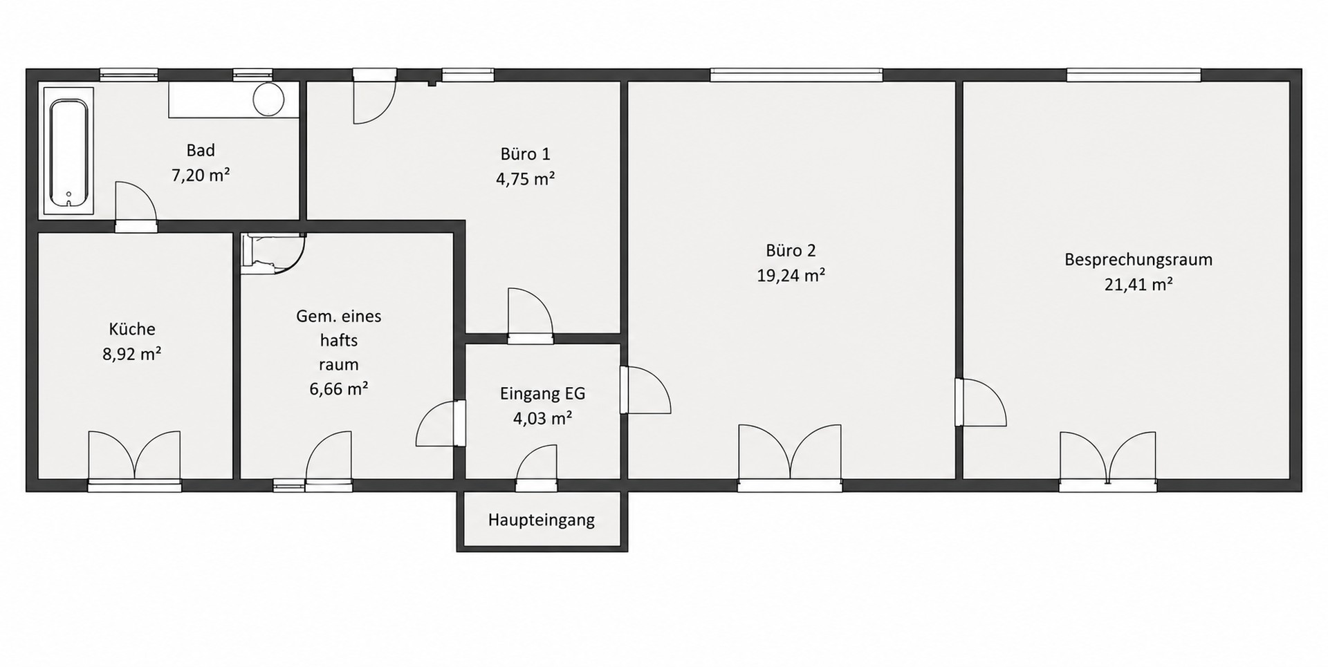 Grundriss Büro 1 OG