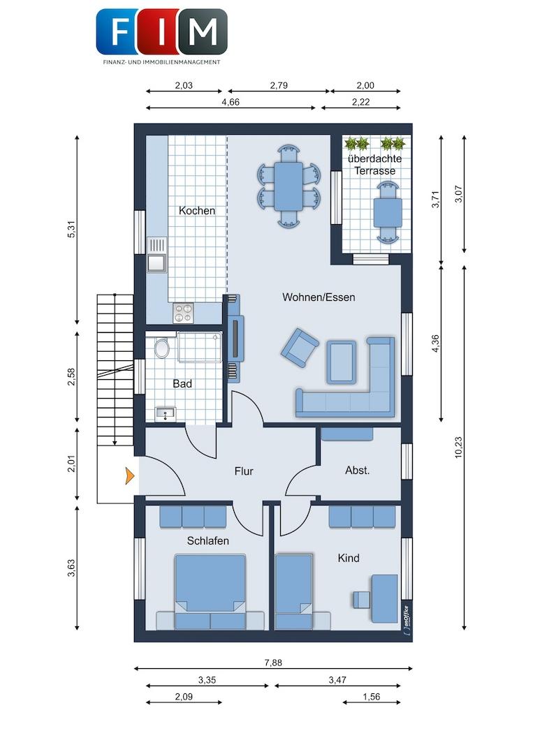Grundriss EG Whg. 2
