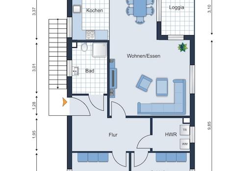 Grundriss 1. OG Whg. 4