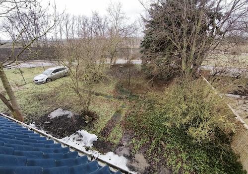 Garten zur Straße hin