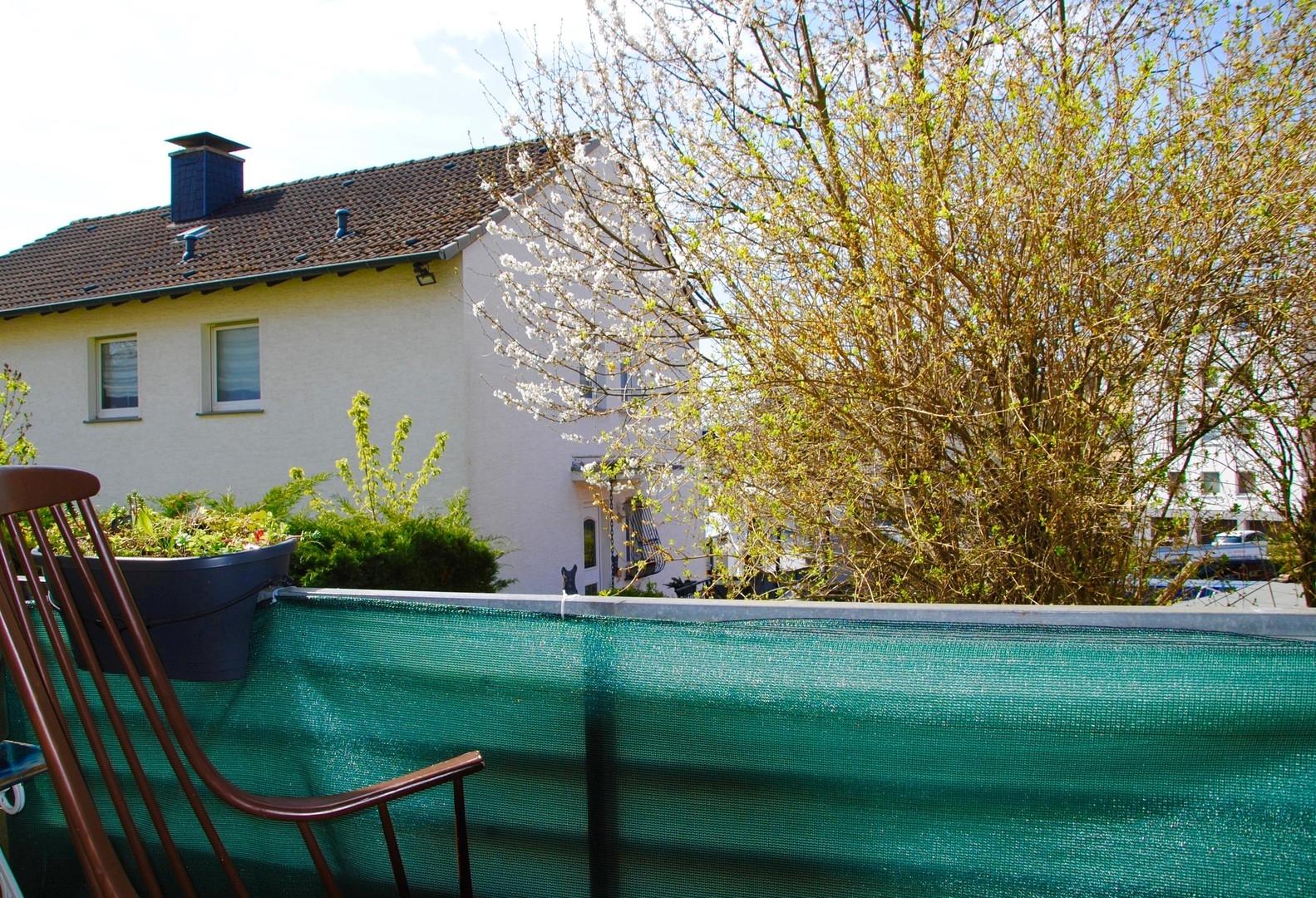 Balkon mit Aussicht ins Grüne