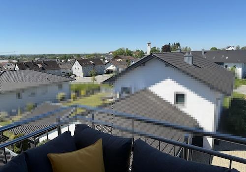 Fernblick Balkon Donautal