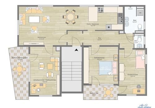 Wohnung OG Grundriss