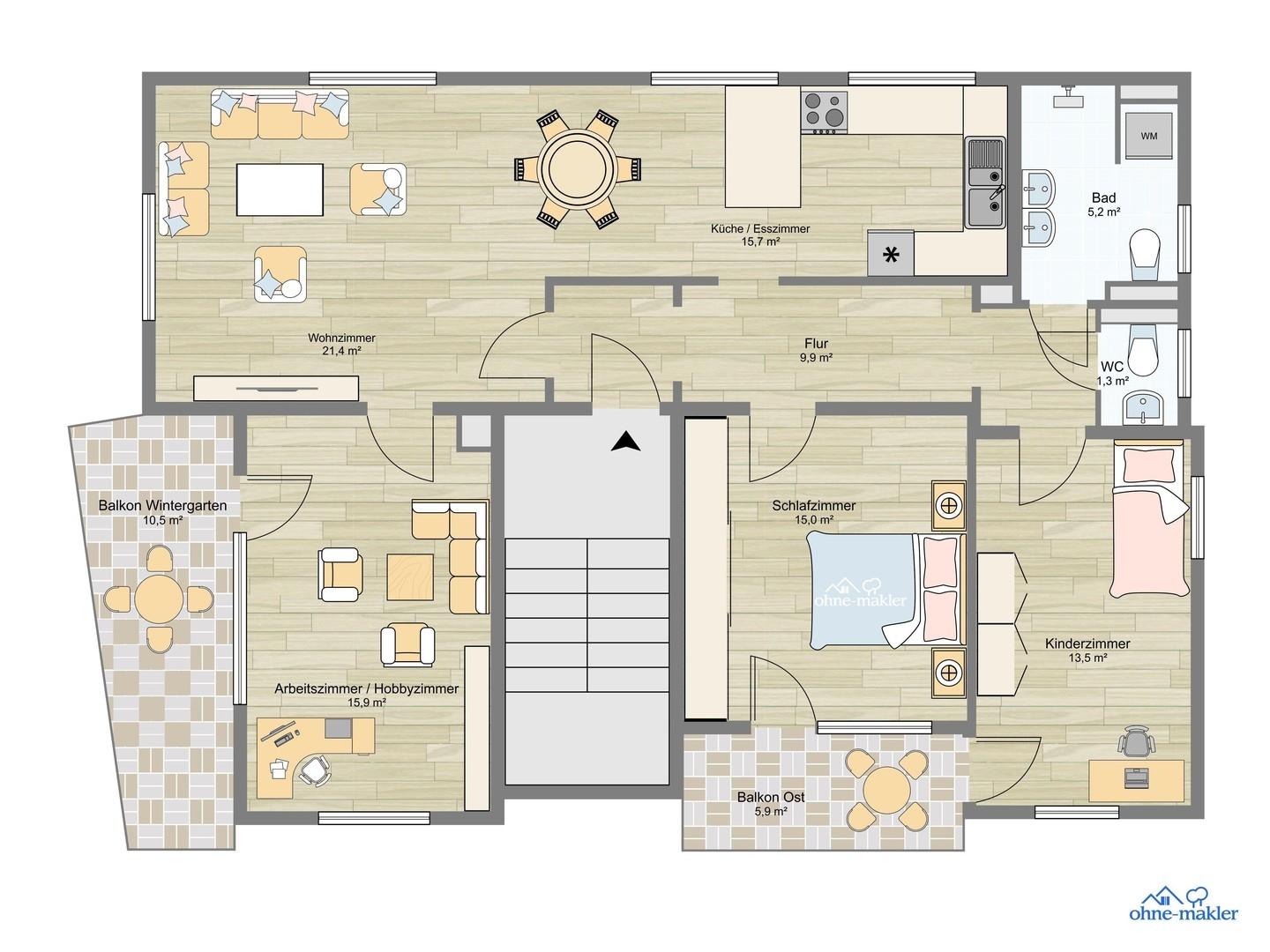 Wohnung OG Grundriss