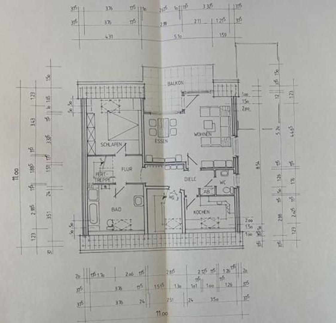 Grundriss 2.OG mit Maßen