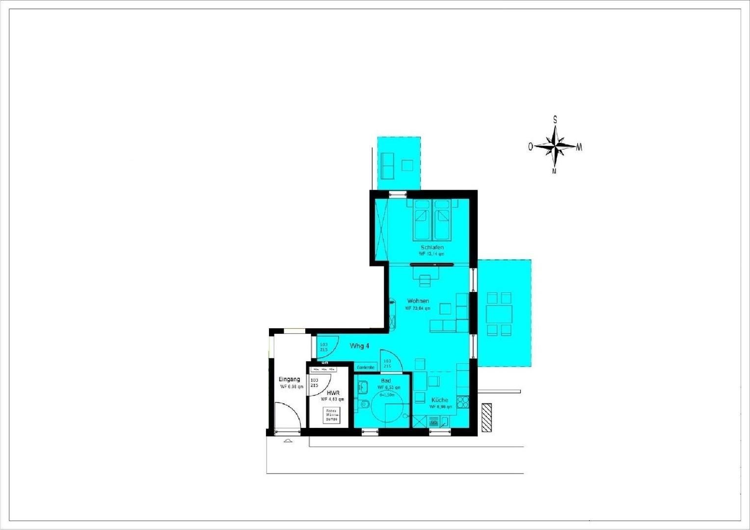 Grundriss WE 4