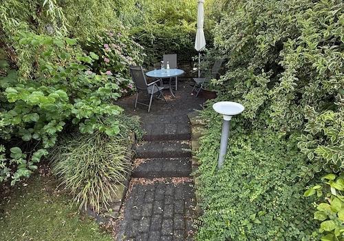 hinten im Garten