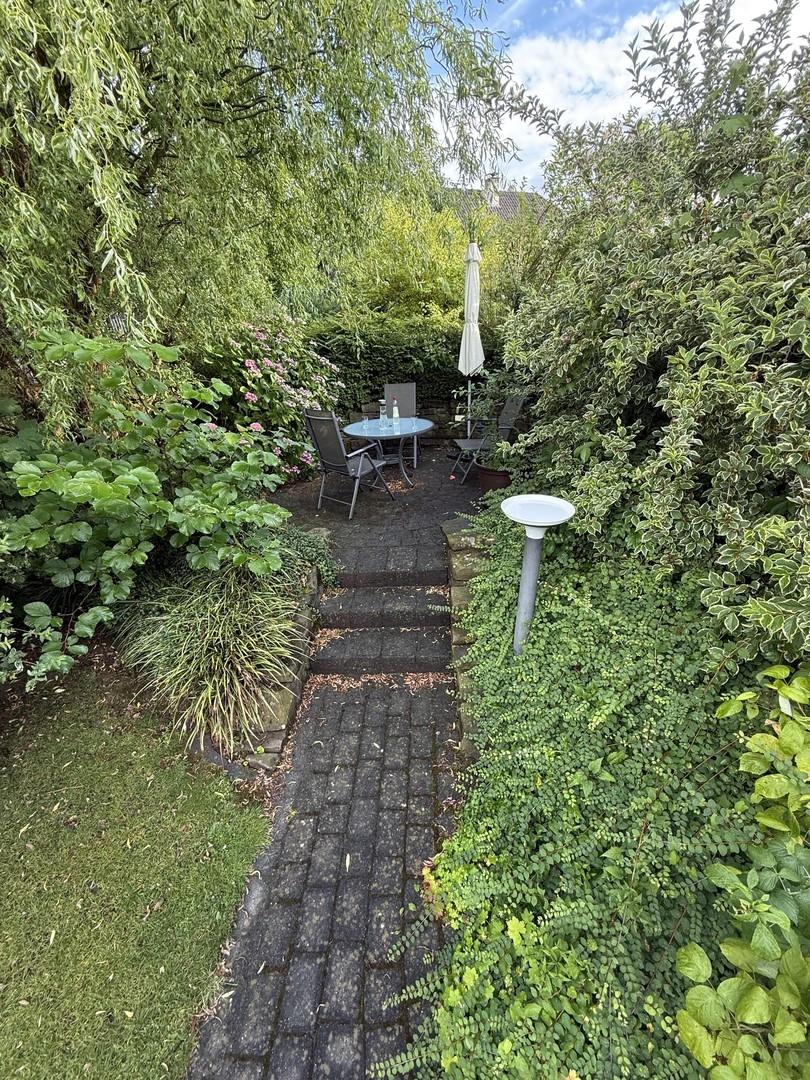 hinten im Garten