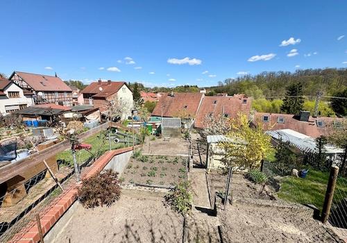 Blick auf das Grundstück