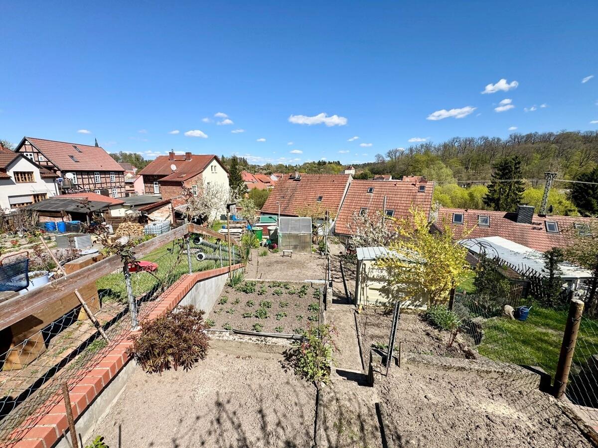 Blick auf das Grundstück