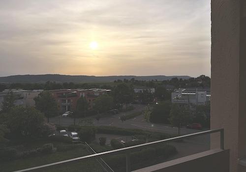 Ausblick Balkon Siedlung
