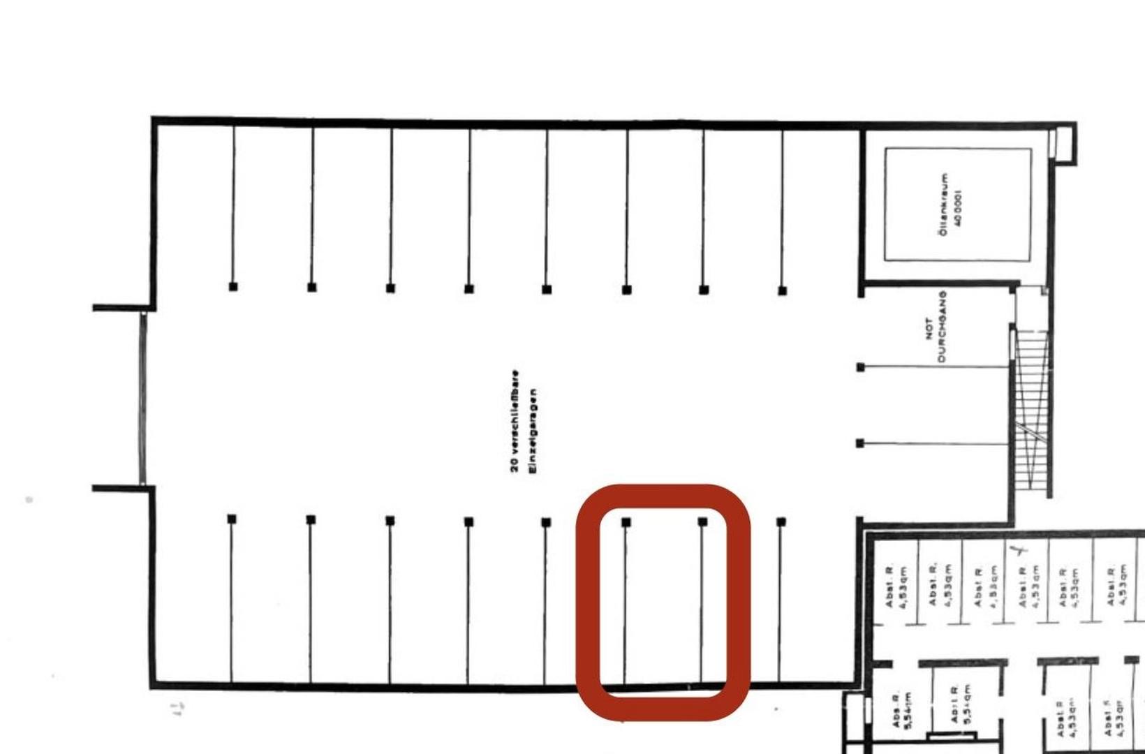 Grundriss Tiefgarage