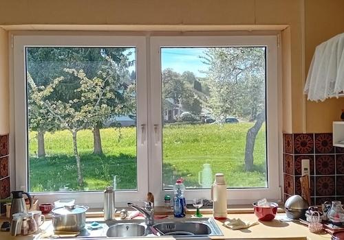 Blicknach Westen aus Küche