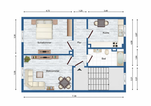 Grundriss 2-RMW