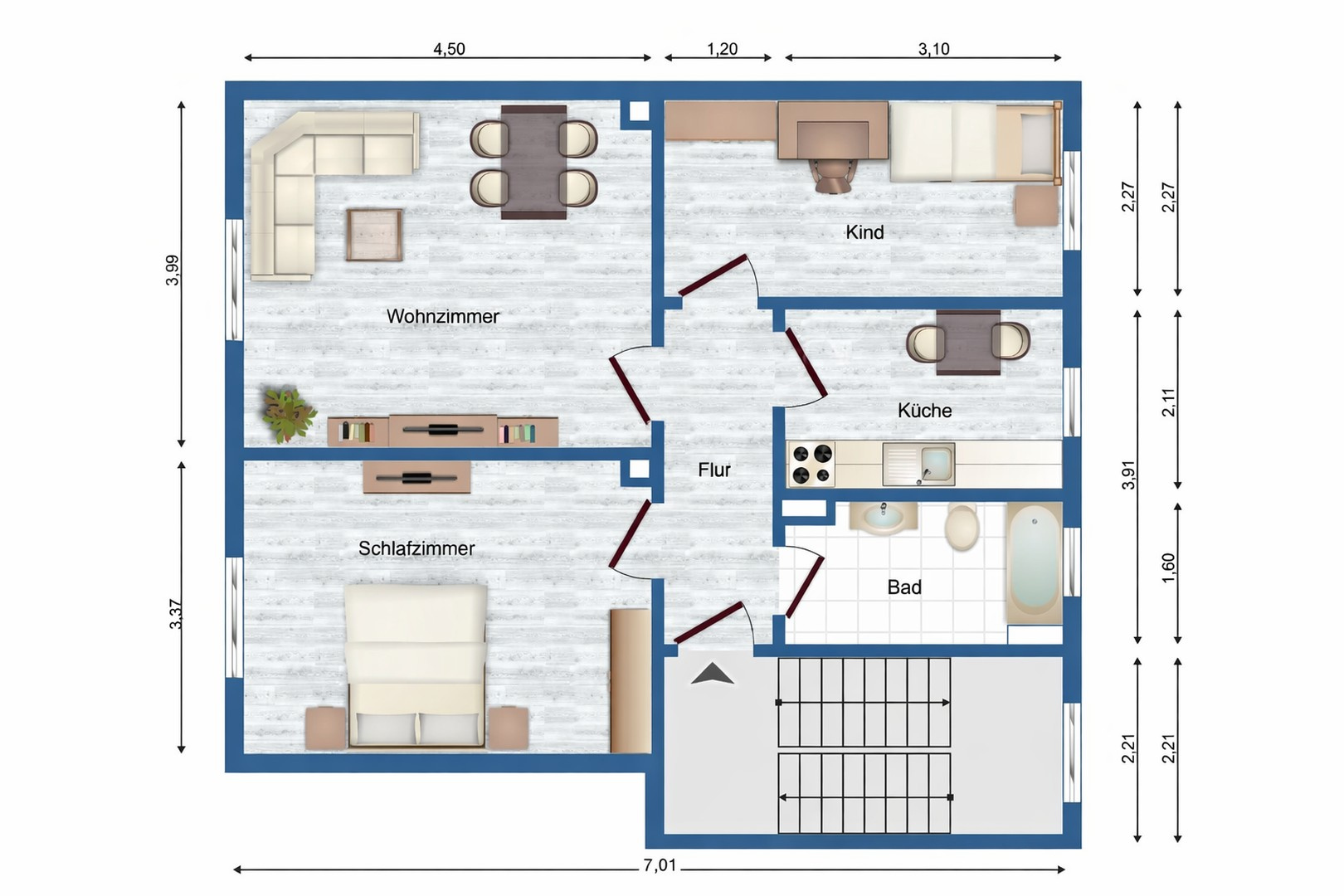 Grundriss 3-RMW