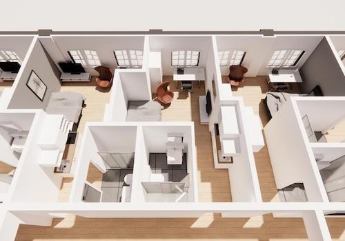 Animation Co-Living-WG Wohnung