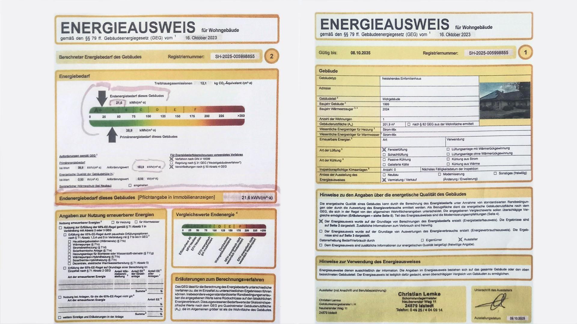 Energieausweis aktuell