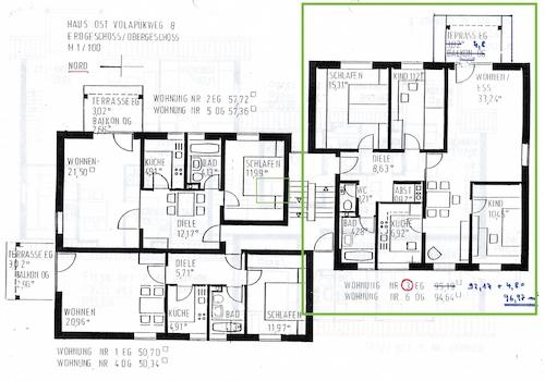 Grundriss der Wohnung