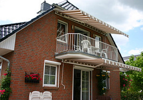 Balkon aus der Gartenansicht