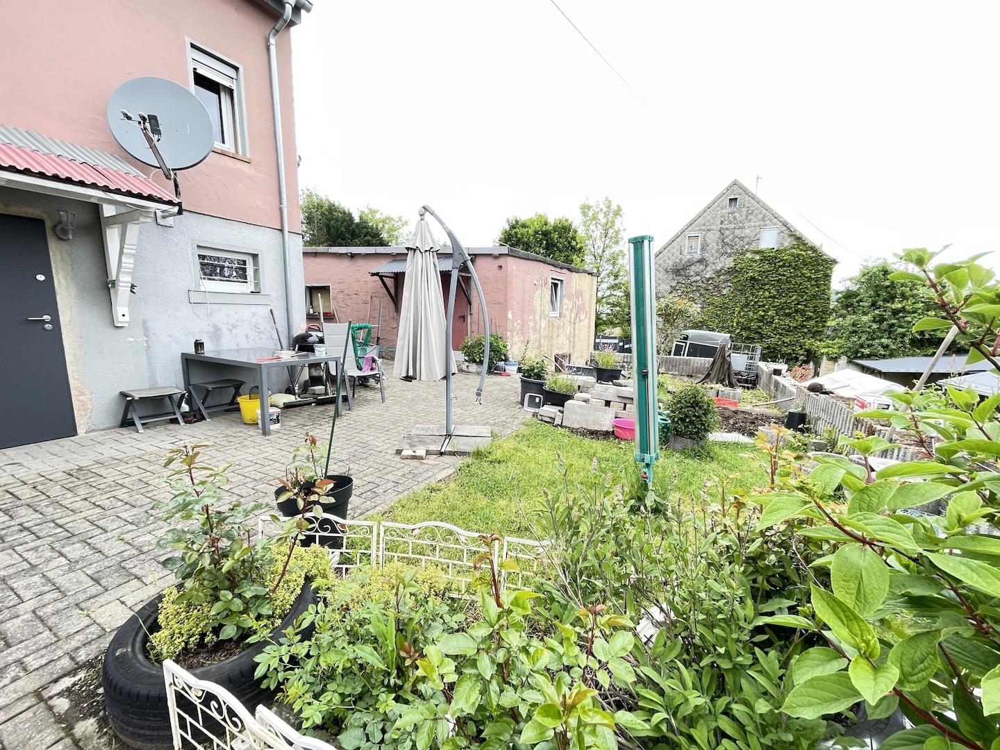 Blick aufs Grundstück