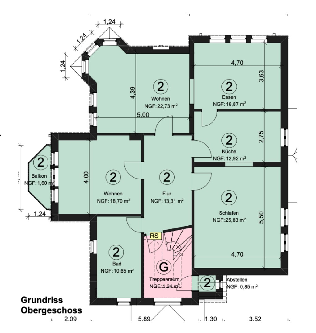Grundriss Obergeschoss