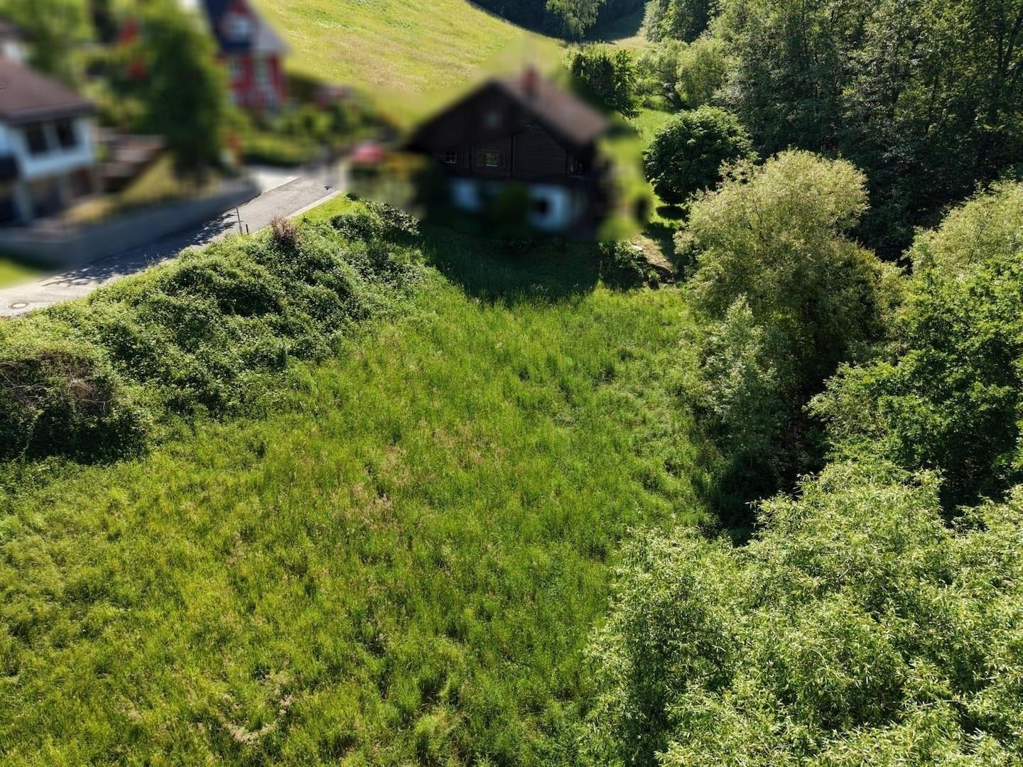 Blick auf das Grundstück
