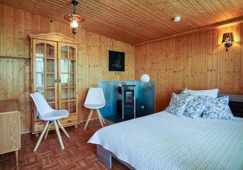 Kaminofen im Wohn- und Schlafzimmer