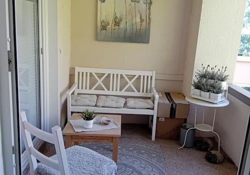 Balkon am Wohnzimmer