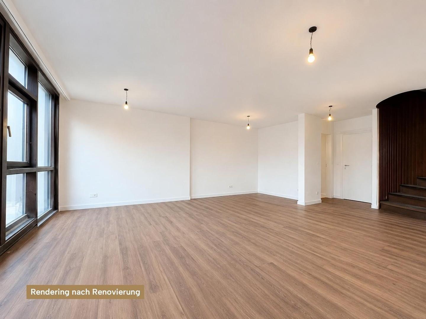 Wohnzimmer mit öffener Küche