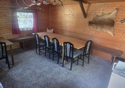 Blockhütte Sitzecke