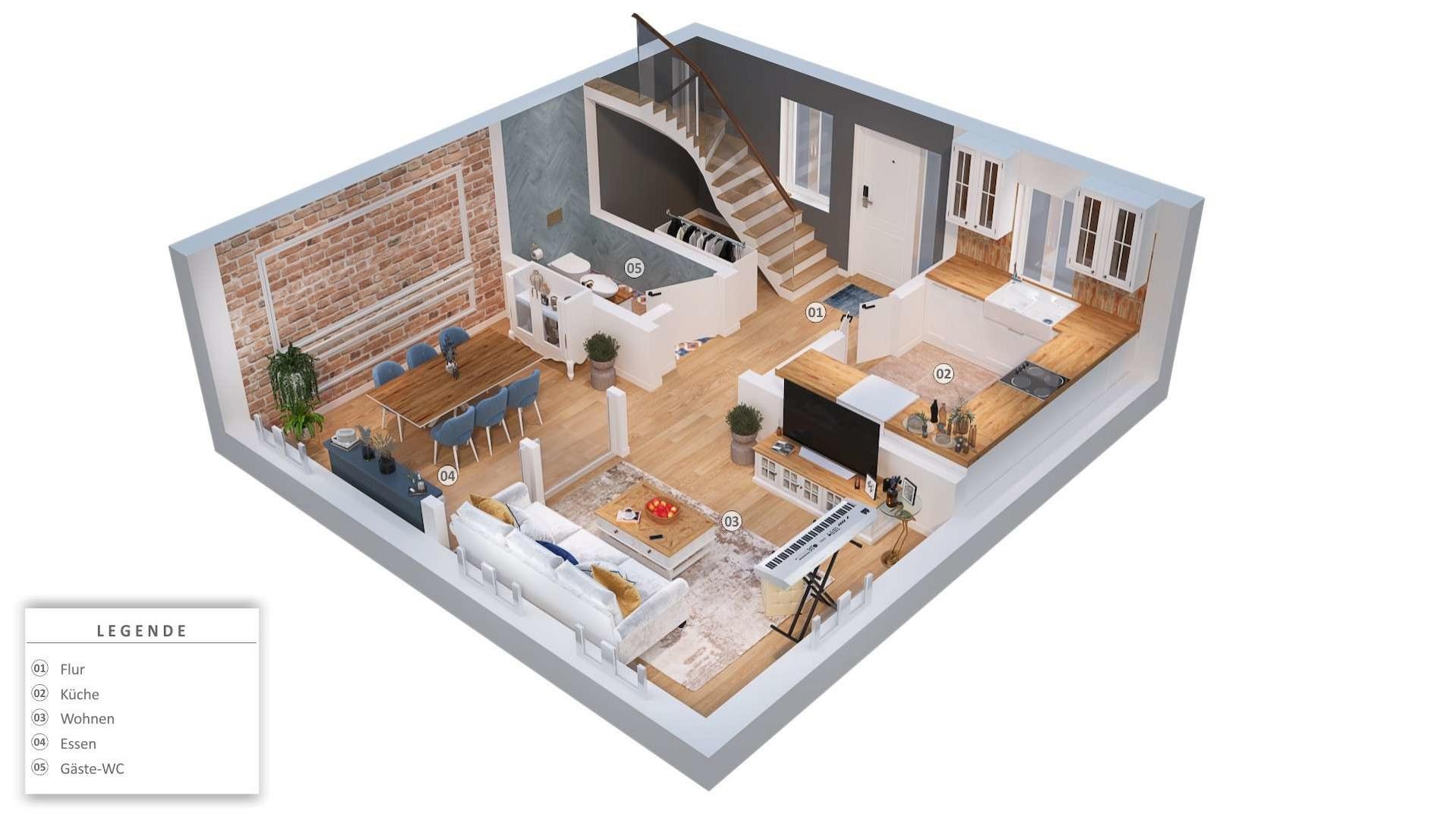 Wohnhaus - Grundriss EG