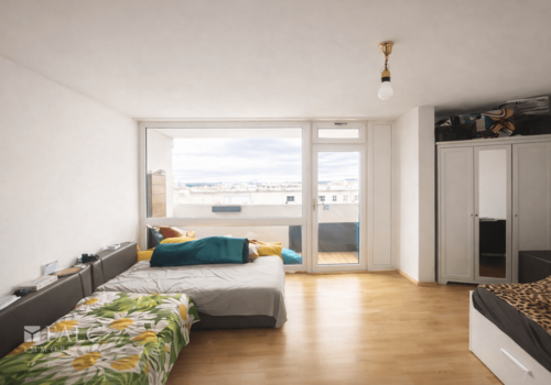 Wohn- und Schlafzimmer