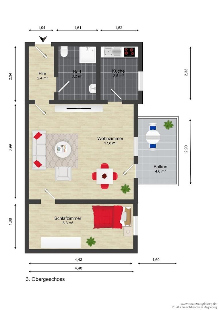 Grundriss 3.Obergeschoss