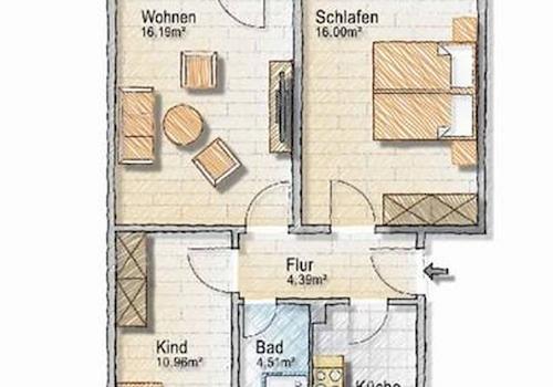 Grundriss mit QM-Angabe
